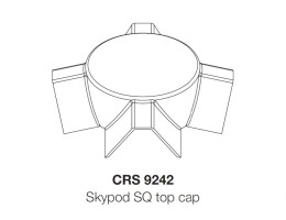 Eurocell Skypod Gazebo Bracket Top Cap ( CRS9242 )